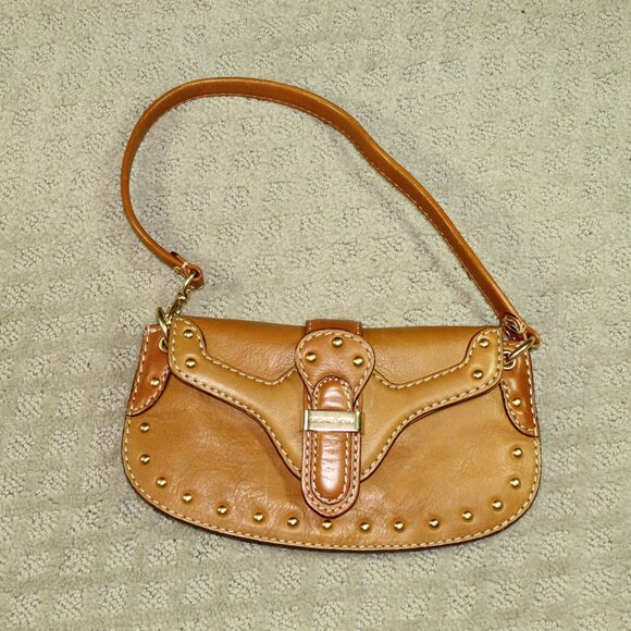 Michael Kors Studded Clutch / Small Leather Purse - Picture 1 of 11